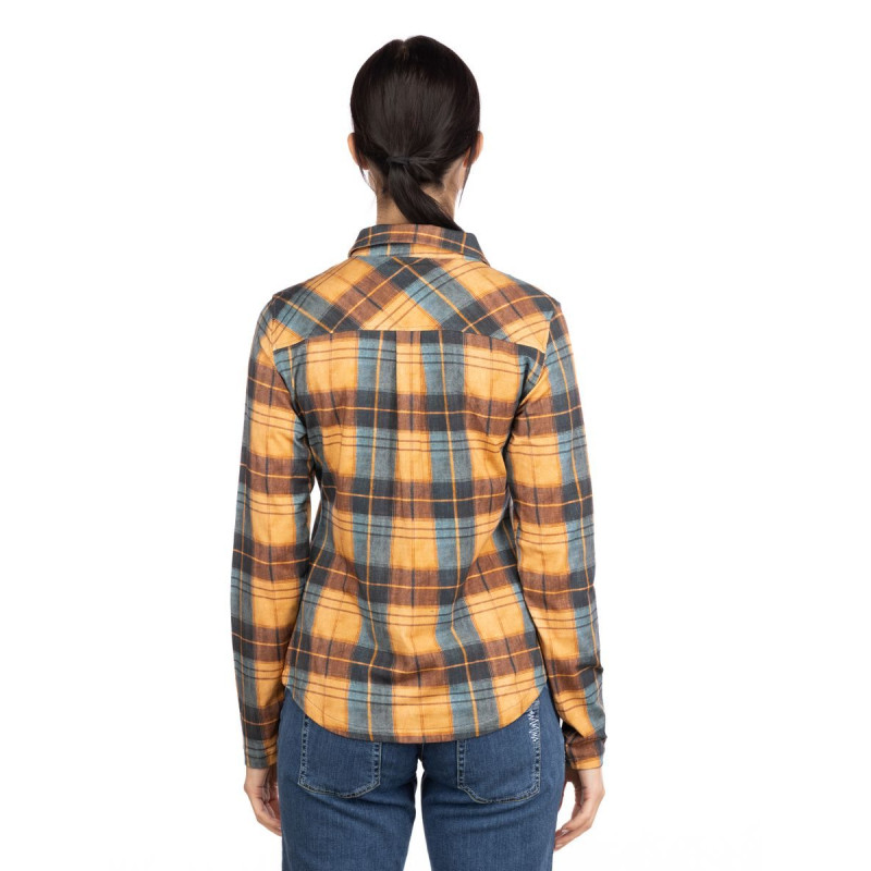 SIMILAUN 2.0-OCHRE GREYBLUE-34 dámská košile okrovo šedomodrá