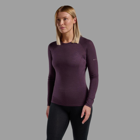 FEM MALLI LONG SLEEVE T SHIRT-MULBERRY-UK12/M dámské triko hnědofialové