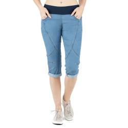 FUJI 3.0-DENIM LIGHT BLUE-44 dámské 3/4 kalhoty světle modré denim
