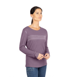 DALMATIEN ORNAMENT-DARK VIOLET-38 dámské tričko s dlouhým rukávem tmavě fialové