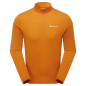 DART ZIP NECK-AMBER-S pánské triko dlouhý ruk. oranžové
