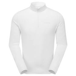 DART ZIP NECK-POWDER-L pánské triko dlouhý ruk. bílé