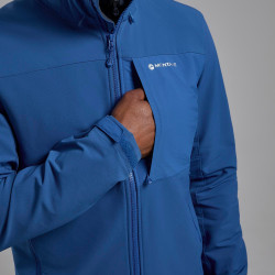 TENACITY XT HOODIE-NEPTUNE BLUE-M pánská bunda modrá