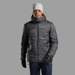 FORTES XT HOODIE-MIDNIGHT GREY-S pánská bunda tmavě šedá