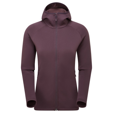 FEM FURY HOODIE-MULBERRY-UK14/L dámská mikina hnědofialová