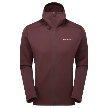 FURY HOODIE-DARK GARNET-S pánská mikina hnědofialová