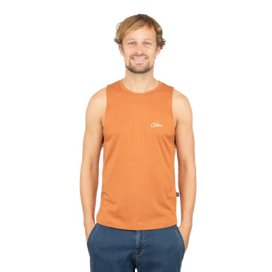 VILS SPOTTER-ORANGE BROWN-XL pánské tílko hnědo oranžové