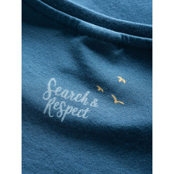 ISEO FLORAL LOGO-DARK BLUE-32 dámské tričko tmavě modré