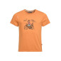 TYROLEAN TRIP-ORANGE BROWN-L pánské tričko oranžovo hnědé TYROLEAN TRIP-ORANGE BROWN-L pánské tričko oranžovo hnědé