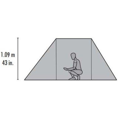 TINDHEIM 3 stan zelený pro 3 osoby