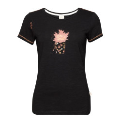 GANDIA GIRLS TALK CHALK-BLACK-44 dámské tričko černé