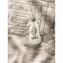 OUT IN NATURE-DARK SAND-XXS pánské tričko tmavě pískové