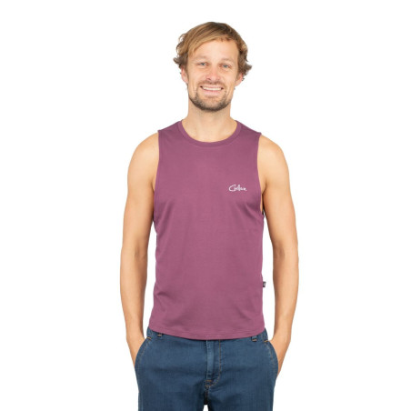 VILS SPOTTER-DARK BORDEAUX-L pánské tílko tmavě vínové