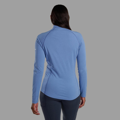 FEM DART XT ZIP NECK-CORNFLOWER-UK14/L dámské triko dlouhý ruk. modré