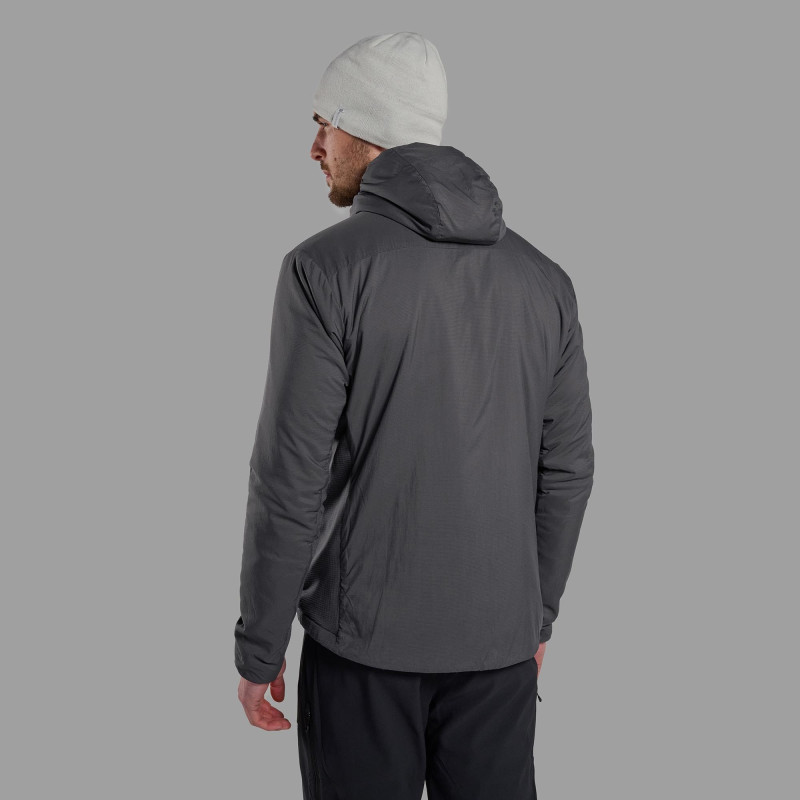 SIROCCO HOODIE-MIDNIGHT GREY-M pánská bunda tmavě šedá