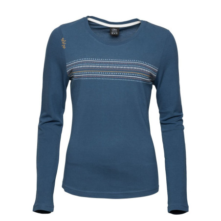 DALMATIEN ORNAMENT-DARK BLUE-42 dámské tričko s dlouhým rukávem tmavě modré
