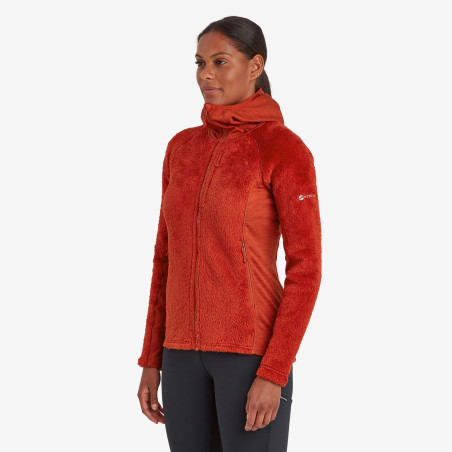 FEM PROTIUM XPD HOODIE-SAFFRON RED-UK16/XL dámská bunda červená