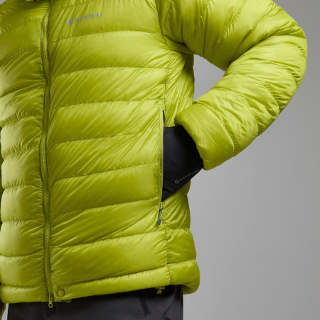 ALPINE 850 HOODIE-CITRUS SPRING-M pánská bunda žlutozelená