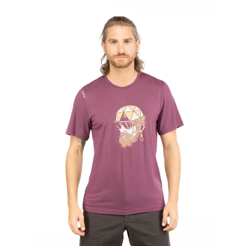 EXPLORER-DARK BORDEAUX-XXL pánské tričko tmavě fialové