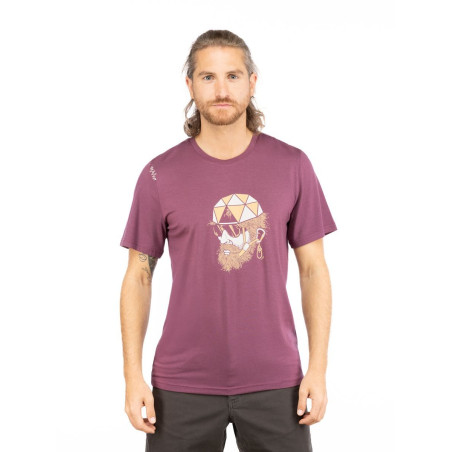 EXPLORER-DARK BORDEAUX-XXL pánské tričko tmavě fialové