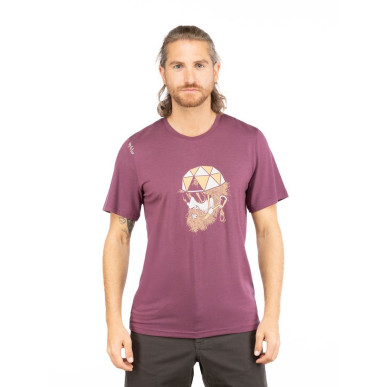 EXPLORER-DARK BORDEAUX-XXL pánské tričko tmavě fialové