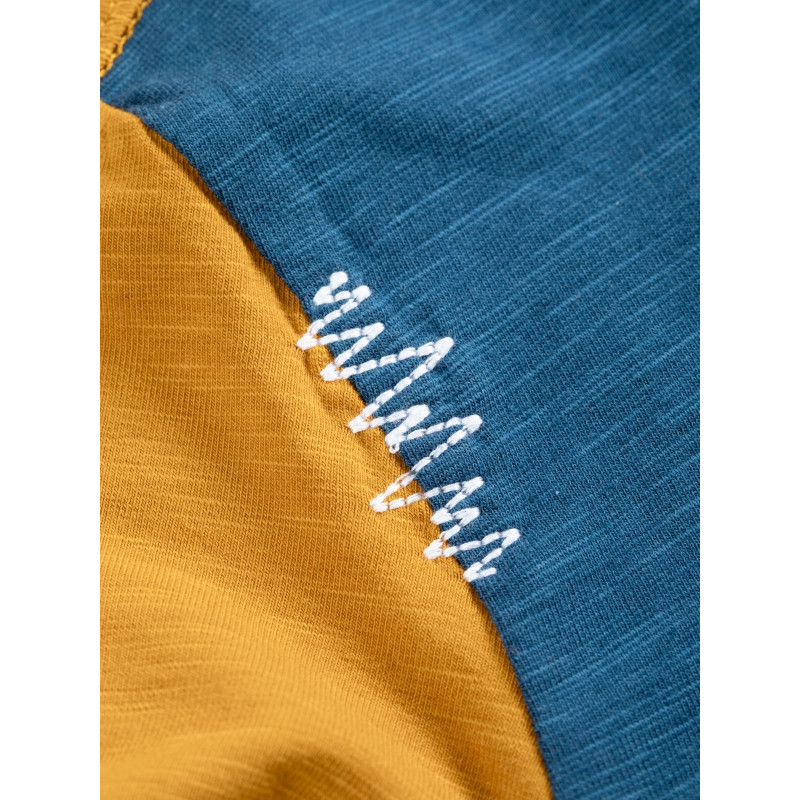 HAIDI LAND ROPE-DARK BLUE / CURRY-M pánské tričko tmavě modré a kari HAIDI LAND ROPE-DARK BLUE / CURRY-M pánské tričko tmavě modré a kari