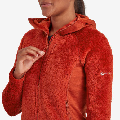 FEM PROTIUM XPD HOODIE-SAFFRON RED-UK16/XL dámská bunda červená