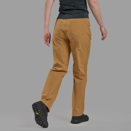 FEM GENOA LITE PANTS REG LEG-HUSK-UK10/S dámské kalhoty žlutohnědé