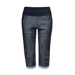 FUJI 3.0-DENIM DARK BLUE-42 dámské 3/4 kalhoty tmavě modré denim