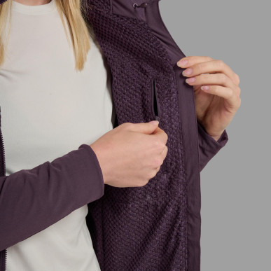 FEM KHAMSIN HOODIE-MULBERRY-UK10/S dámská bunda hnědofialová