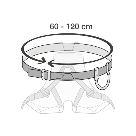 CANYON CLUB sedací úvazek PETZL se zelenou vložkou