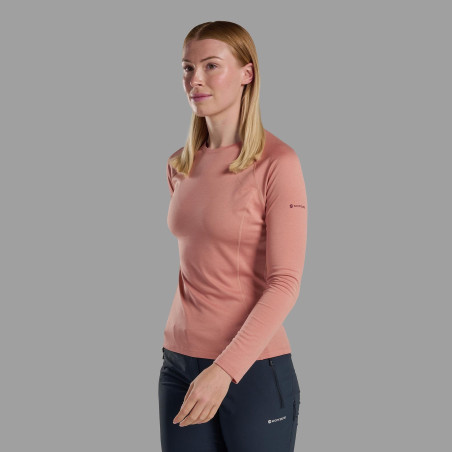FEM DART LONG SLEEVE T-SHIRT-PINK CLAY-UK12/M dámské triko dlouhý ruk. růžové