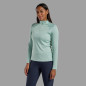 FEM DART ZIP NECK-SEA MIST-UK8/XS dámské triko mentolové