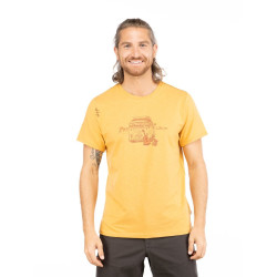 OUT IN NATURE-OCHRE-XXL pánské tričko okrové