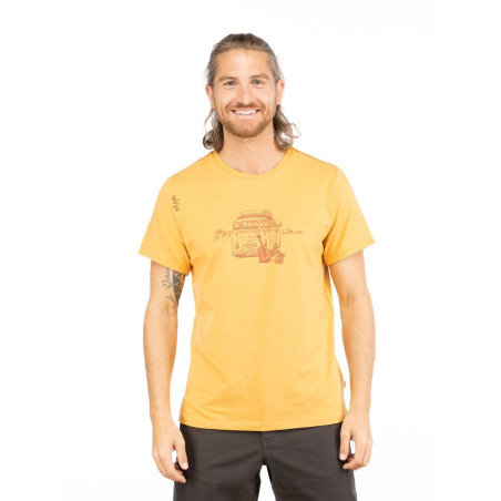 OUT IN NATURE-OCHRE-XXL pánské tričko okrové