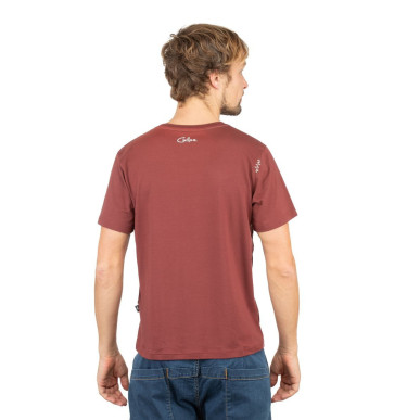 VAN LIFE-DARK RED-M pánské tričko tmavě červené