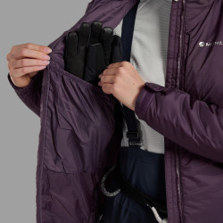 FEM FORTES XT HOODIE-MULBERRY-UK14/L dámská bunda hnědofialová