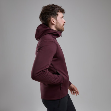 FURY LITE HOODIE-DARK GARNET-L pánská mikina hnědofialová