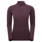 FEM MALLI LS ZIP T SHIRT-MULBERRY-UK14/L dámské triko hnědofialové