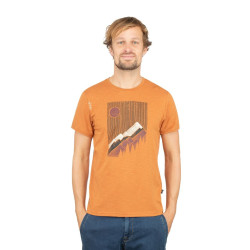SUNNY MOUNTAINS-ORANGE BROWN-XL pánské tričko oranžovo hnědé