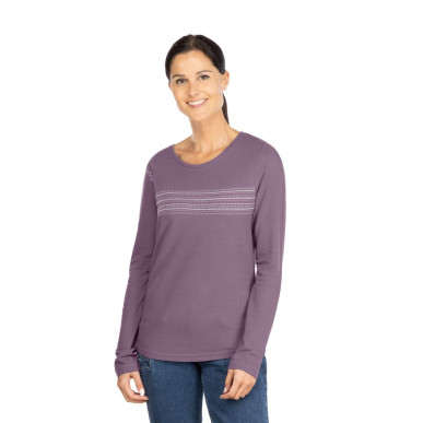 DALMATIEN ORNAMENT-DARK VIOLET-38 dámské tričko s dlouhým rukávem tmavě fialové