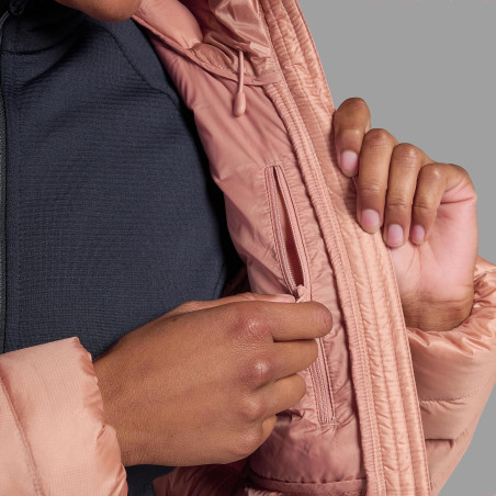 FEM ANTI-FREEZE HOODIE-PINK CLAY-UK16/XL dámská bunda růžová