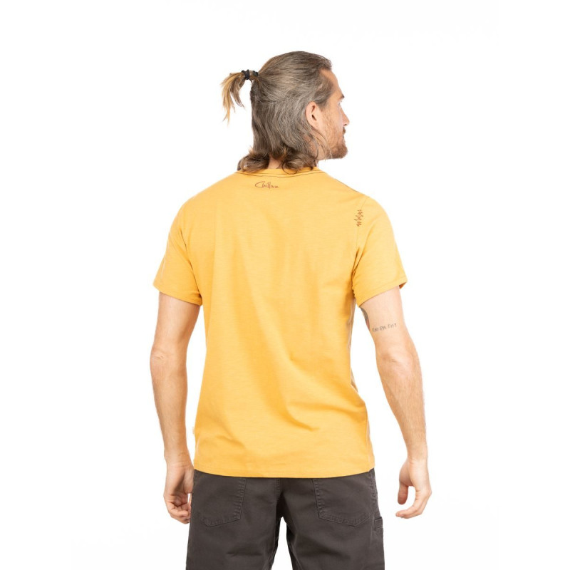 OUT IN NATURE-OCHRE-XS pánské tričko okrové OUT IN NATURE-OCHRE-XS pánské tričko okrové