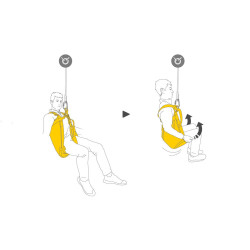 THALES hrudní pás a záchranný trojúhelník s ramenními popruhy